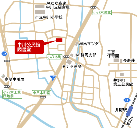 中川公民館の地図