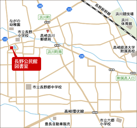 長野公民館の地図