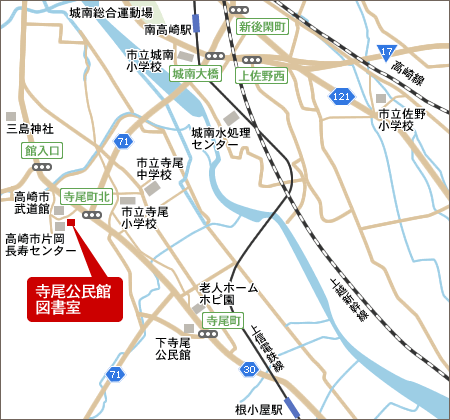 寺尾公民館の地図